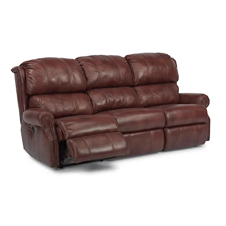 Traditional Power Reclining Sofa with Nailhead Trim